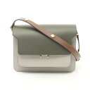 マルニ MARNI TRUNK トランク ミディアム ショルダーバッグ バッグ レザー グレー系 / カーキ系 / ブラウン系 【中古】