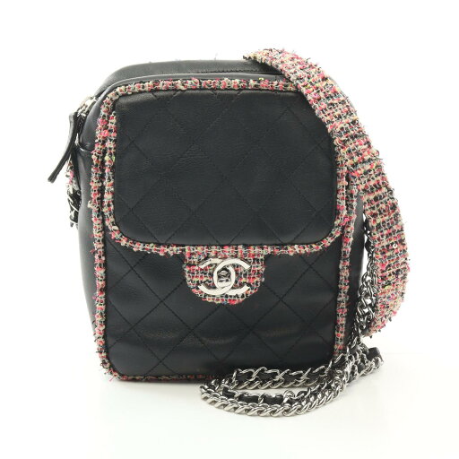 シャネル CHANEL マトラッセ ショルダーバッグ バッグ ラムスキン(羊革) ファブリック ブラック系 / マルチカラー 【中古】 シャネル CHANEL マトラッセ ショルダーバッグ バッグ ラムスキン(羊革) ファブリック ブラック系 / マルチカラー 【中古】