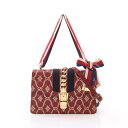 グッチ GUCCI シルヴィ シェリーライン GG柄 ショルダーバッグ バッグ レザー レッド系 / マルチカラー 524405 【中古】