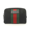 グッチ GUCCI シェリーライン ウエストバッグ ボディバッグ バッグ レザー ナイロンキャンバス ブラック系 / マルチカラー 630919 【中古】(4)