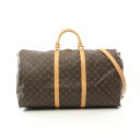 ルイ・ヴィトン LOUIS VUITTON キーポル バンドリエール60 ボストンバッグ バッグ PVCコーティングキャンバス レザー モノグラム ブラウン系 ...