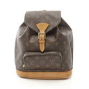 ルイ・ヴィトン LOUIS VUITTON モンスリMM リュックサック バックパック バッグ PVCコーティングキャンバス レザー モノグラム ブラウン系 M...