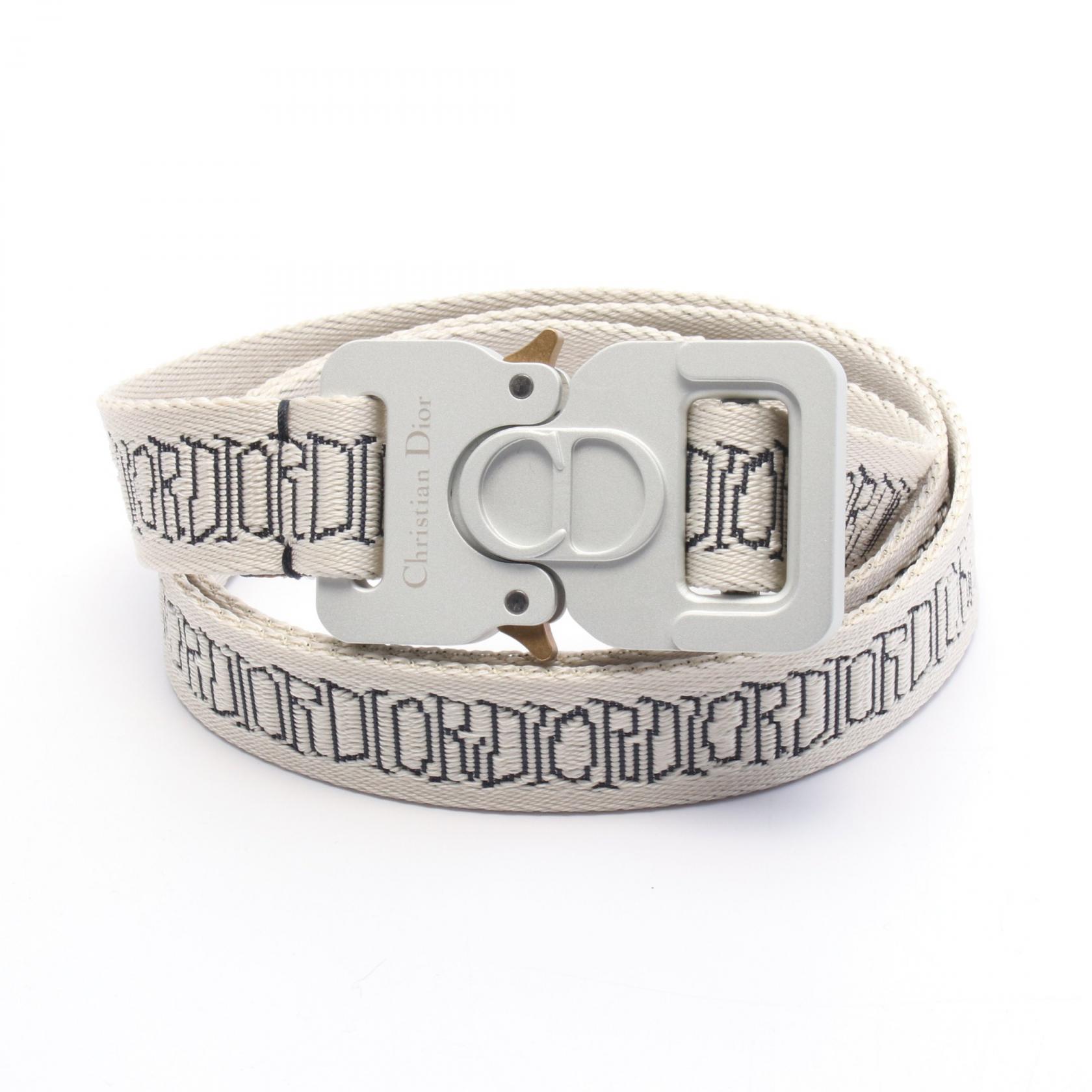 ディオール Dior ベルト 衣料品 キャンバス アイボリー系 / ブラック系 【中古】