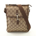 グッチ GUCCI GGキャンバス ショルダーバッグ バッグ キャンバス レザー ベージュ系 / ブラウン系 92646 002214 【中古】