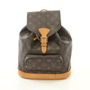 ルイ・ヴィトン LOUIS VUITTON モンスリMM リュックサック バックパック バッグ PVCコーティングキャンバス レザー モノグラム ブラウン系 M51136 【中古】(4)