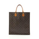 ルイ・ヴィトン LOUIS VUITTON サックプラ トートバッグ バッグ PVCコーティングキャンバス レザー モノグラム ブラウン系 M51140 【中古...