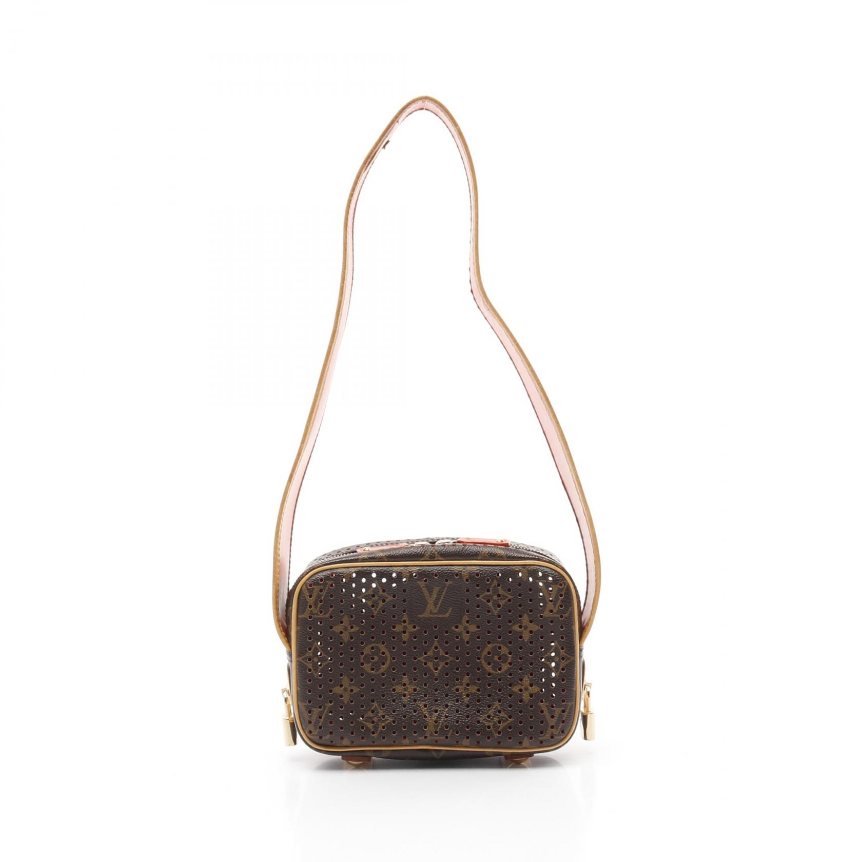 ルイ・ヴィトン LOUIS VUITTON ミニ トロカデロ ショルダーバッグ バッグ PVCコーティングキャンバス レザー モノグラム・ペルフォ ブラウン系 / オレンジ系 / オランジュ M95177 【中古】