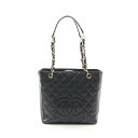 シャネル CHANEL マトラッセ PST トートバッグ バッグ レザー グレインドカーフスキン ブラック系 A20994 【中古】