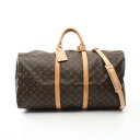 ルイ・ヴィトン LOUIS VUITTON キーポル バンドリエール60 ボストンバッグ バッグ PVCコーティングキャンバス レザー モノグラム ブラウン系 ...
