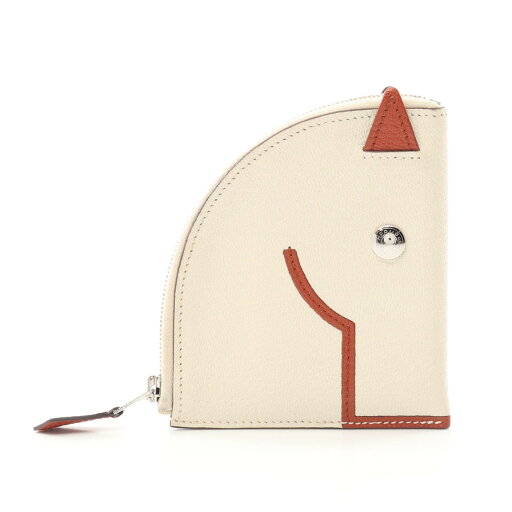 エルメス HERMES パドック コインケース 財布 レザー シェーブル シェーブル ホワイト系 / ブラウン系 / ブリック 【中古】 エルメス HERMES パドック コインケース 財布 レザー シェーブル シェーブル ホワイト系 / ブラウン系 / ブリック 【中古】