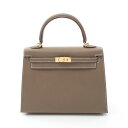 エルメス HERMES ケリー25 ハンドバッグ バッグ レザー ヴォーエプソン ヴォーエプソン ブラウン系 【中古】
