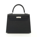 エルメス HERMES ケリー25 ハンドバッグ バッグ レザー ヴォーエプソン ヴォーエプソン ブラック系 【中古】