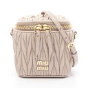 ミュウ ミュウ Miu Miu MATELASSE マテラッセ マイクロバッグ ショルダーバッグ バッグ レザー ピンク系 ピンクベージュ 5NR018AFPP...