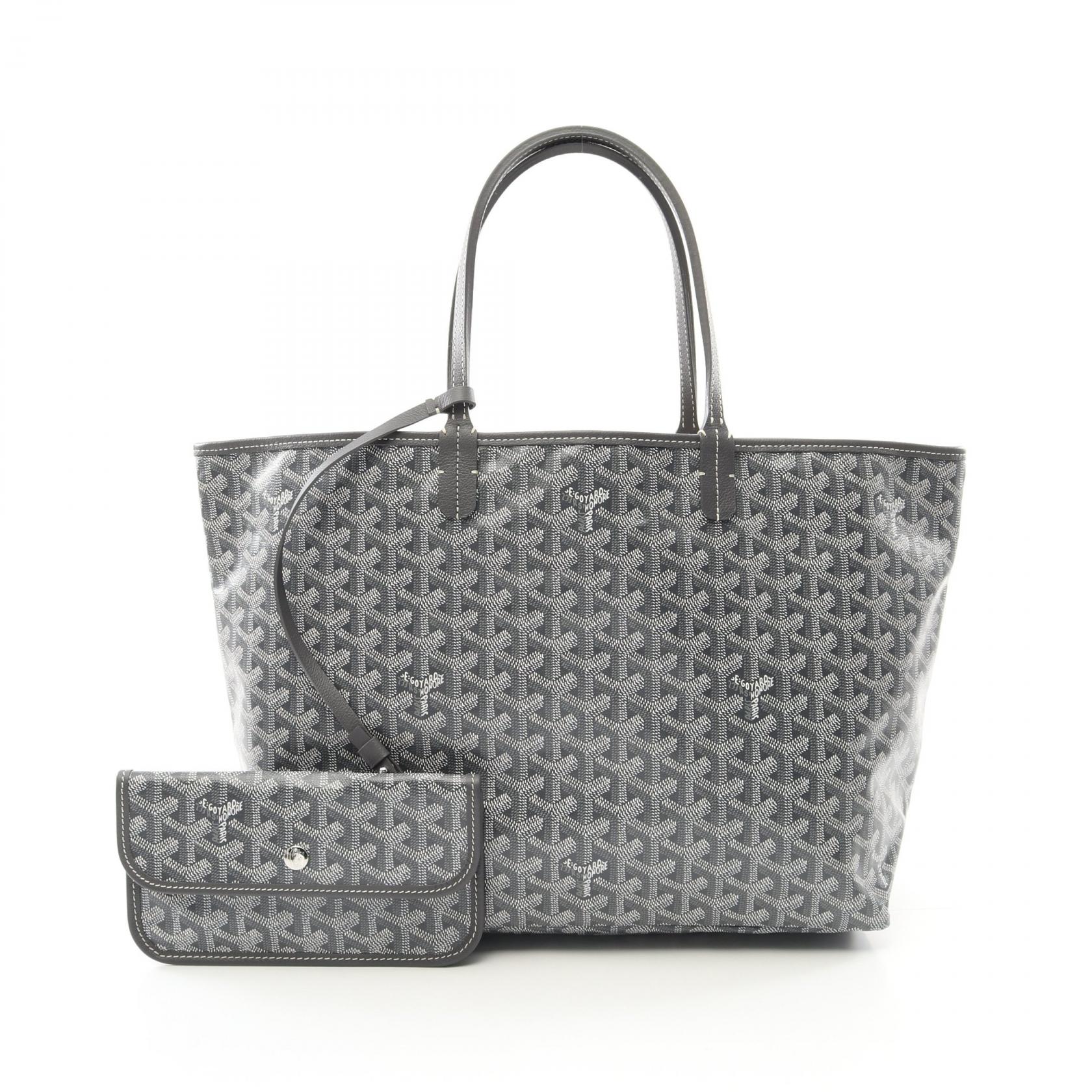 ゴヤール GOYARD サンルイPM トートバッグ バッグ PVCコーティングキャンバス レザー グレー系 / マルチカラー 【中古】