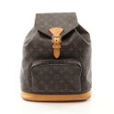 ルイ・ヴィトン LOUIS VUITTON モンスリGM リュックサック バックパック バッグ PVCコーティングキャンバス レザー モノグラム ブラウン系 M...