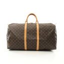ルイ・ヴィトン LOUIS VUITTON キーポル60 モノグラム ボストンバッグ バッグ PVCコーティングキャンバス レザー ブラウン系 M41422 【...