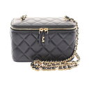 シャネル CHANEL マトラッセ ショルダーバッグ バッグ ラムスキン(羊革) ブラック系 【中古】