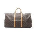 ルイ・ヴィトン LOUIS VUITTON キーポル60 モノグラム ボストンバッグ バッグ PVCコーティングキャンバス レザー ブラウン系 M41422 【...