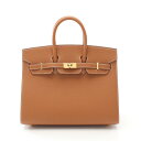 エルメス HERMES バーキン25 セリエ ゴールド ハンドバッグ バッグ ヴォーエプソン ヴォーエプソン ブラウン系 ゴールド/W刻/G金具 【中古】