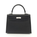 エルメス HERMES ケリー25 ハンドバッグ バッグ ヴォーエプソン ヴォーエプソン ブラック系 【中古】