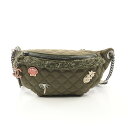 シャネル CHANEL マトラッセ ウエストバッグ ウエストバッグ ボディバッグ バッグ キャンバス レザー カーキ系 A98617 【中古】