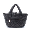 シャネル CHANEL コココクーン スモール トートバッグ バッグ ナイロン レザー ブラック系 / ボルドー系 A48610 【中古】