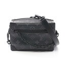 ルイ・ヴィトン LOUIS VUITTON ミニ ソフトトランク モノグラムエクリプス ショルダーバッグ バッグ PVCコーティングキャンバス レザー ブラック...