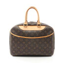 ルイ・ヴィトン LOUIS VUITTON ドーヴィル ボーリングヴァニティ ハンドバッグ バッグ PVCコーティングキャンバス レザー モノグラム ブラウン系...
