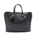 ルイ・ヴィトン LOUIS VUITTON グラン サック トートバッグ バッグ レザー PVCコーティングキャンバス モノグラム・エクリプス ブラック系 M4...
