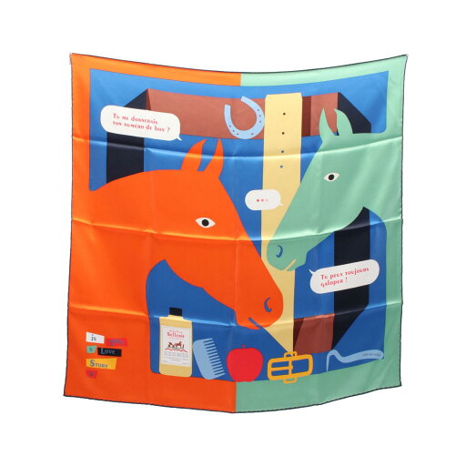 エルメス HERMES カレ70 Is This a Love Story スカーフ 衣料品 シルク シルク マルチカラー 【中古】 エルメス HERMES カレ70 Is This a Love Story スカーフ 衣料品 シルク シルク マルチカラー 【中古】
