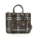 バーバリー BURBERRY MN FREYA TOTE トートバッグ バッグ PVCコーティングキャンバス レザー グリーン系 / ホワイト系 / ブラック系 8108260C1213 【中古】(4)