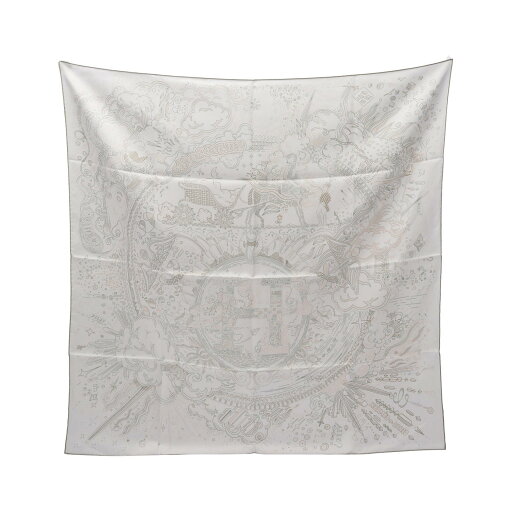 エルメス HERMES カレ90 PLEASE HOLD THE LINE スカーフ 衣料品 シルク シルク ホワイト系 / マルチカラー 【中古】 エルメス HERMES カレ90 PLEASE HOLD THE LINE スカーフ 衣料品 シルク シルク ホワイト系 / マルチカラー 【中古】