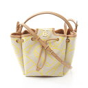 バーバリー BURBERRY ピオニー ハンドバッグ バッグ キャンバス レザー ベージュ系 【中古】