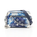 ルイ・ヴィトン LOUIS VUITTON ミニ ソフトトランク ショルダーバッグ バッグ PVCコーティングキャンバス レザー モノグラム・バンダナ ネイビー...