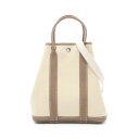 エルメス HERMES ガーデンファイルPM トートバッグ バッグ レザー ネゴンダ / トワルミリタリー ネゴンダ ベージュ系 / ブラウン系 PM 【中古】