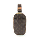 ルイ・ヴィトン LOUIS VUITTON ポシェットガンジュ モノグラム ウエストバッグ ボディバッグ バッグ PVCコーティングキャンバス レザー ブラウン...
