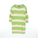 グッチ GUCCI GGストライプ ニット 衣料品 トップス コットン グリーン系 / アイボリー系 739716 【中古】