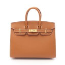 エルメス HERMES バーキンセリエ25 ゴールド ハンドバッグ バッグ ヴォーエプソン ヴォーエプソン ブラウン系 ゴールド/G金具/K刻 【中古】