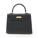 エルメス HERMES ケリー25 ハンドバッグ バッグ ヴォーエプソン ヴォーエプソン ブラック系 038416CC 【中古】