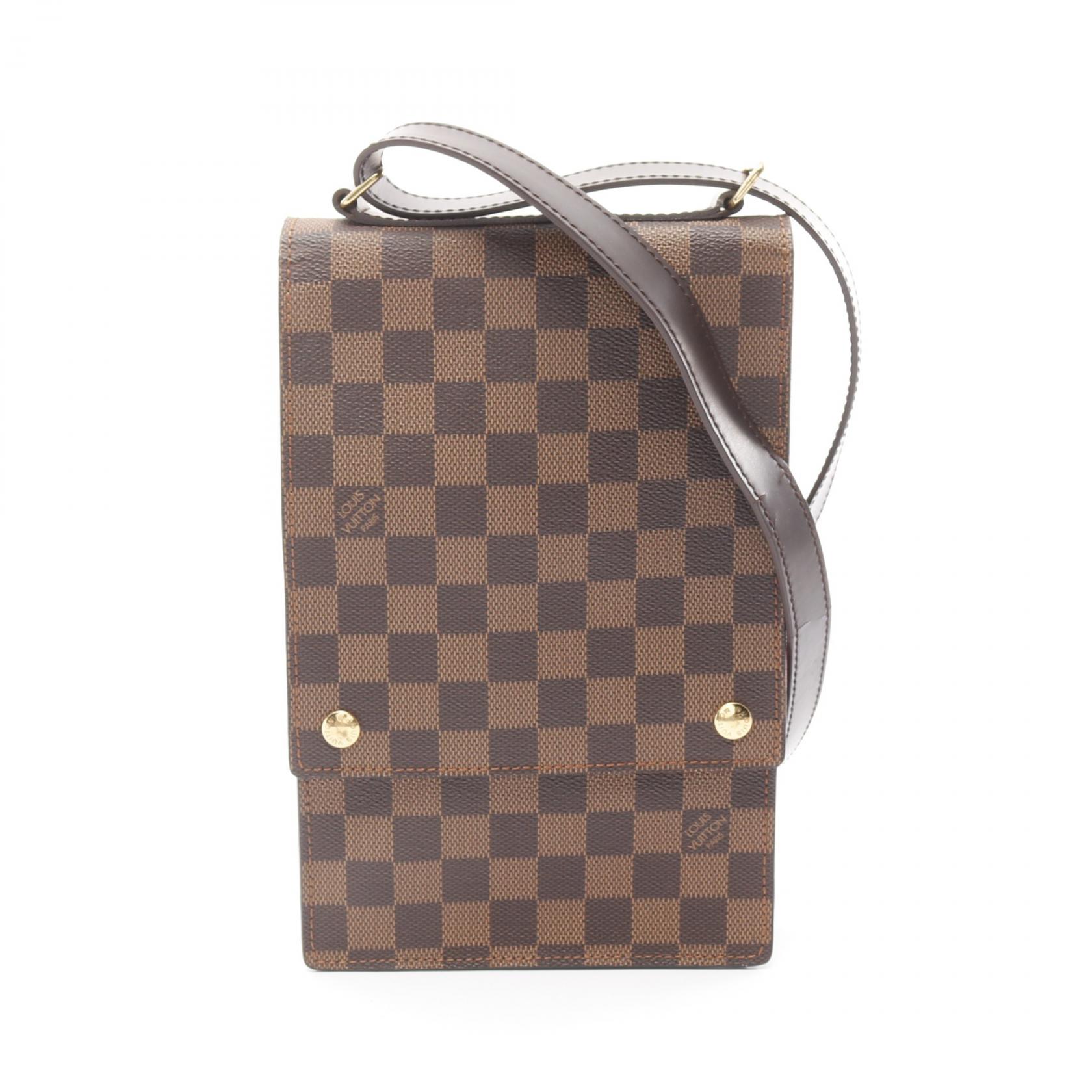 ルイ・ヴィトン LOUIS VUITTON ポートベロー ショルダーバッグ バッグ PVCコーティングキャンバス レザー ダミエ ブラウン系 N45271 【中古】