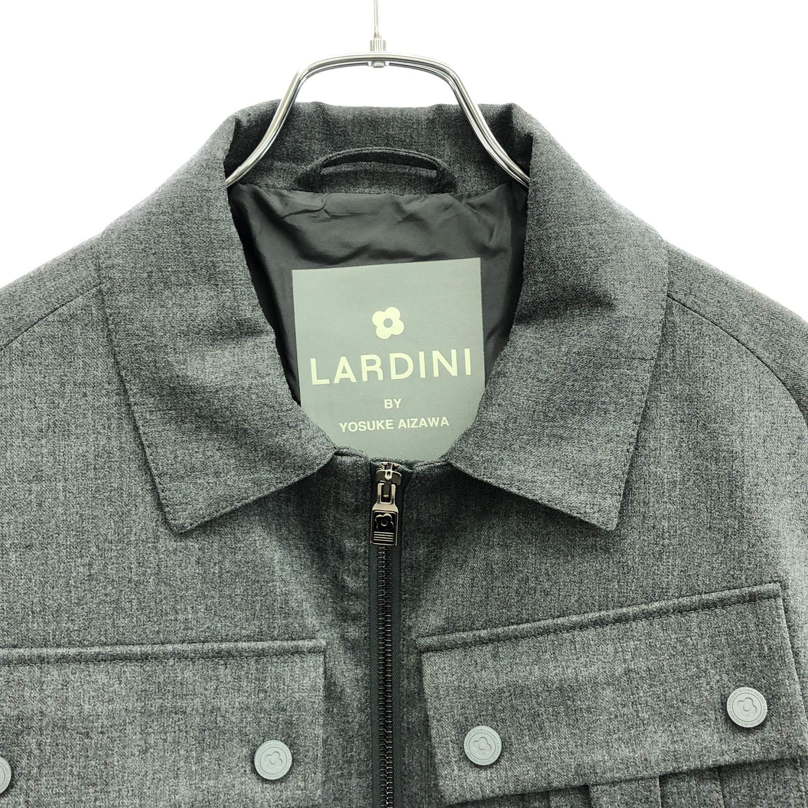 【20％OFFクーポン対象11/20 20時〜11/27 1:59 】ラルディーニ LARDINI ×YOSUKE AIZAWA ジャケット グレー ブルゾン 衣料品 アウター ウール グレー系 【中古】