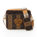 ルイ・ヴィトン LOUIS VUITTON LOUIS VUITTON × NIGO トリオ メッセンジャー ショルダーバッグ バッグ PVCコーティングキャン...