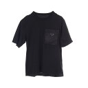 プラダ PRADA Re-Nylon xジャージー カットソー 衣料品 トップス コットン ナイロン ブラック系 UJN661 【中古】
