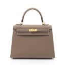 エルメス HERMES ケリー25 エトゥープ ハンドバッグ バッグ ヴォーエプソン ヴォーエプソン ブラウン系 038416CC 【中古】