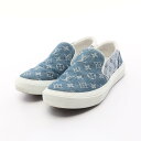 ルイ・ヴィトン LOUIS VUITTON トロカデロライン モノグラムデニム スリッポン 靴 デニム ブルー系 / ホワイト系 【中古】(4)