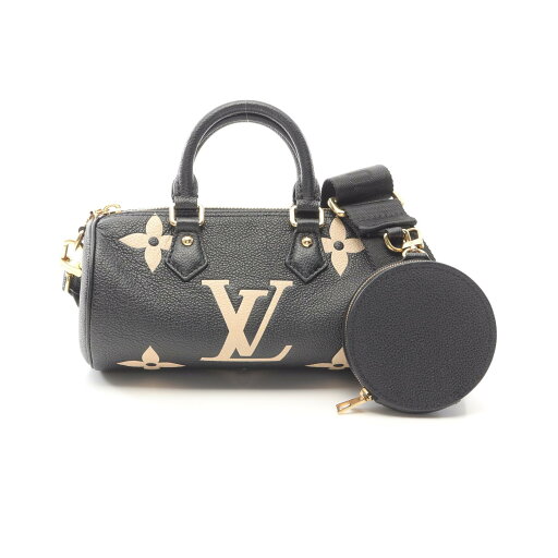 ルイ・ヴィトン LOUIS VUITTON パピヨンBB ハンドバッグ バッグ レザー モノグラム・アンプラント ブラック系 M45980 【中古】 ルイ・ヴィトン LOUIS VUITTON パピヨンBB ハンドバッグ バッグ レザー モノグラム・アンプラント ブラック系 M45980 【中古】