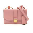 ミュウ ミュウ Miu Miu MADRAS マドラス ショルダーバッグ バッグ レザー ピンク系 5BH609 【中古】