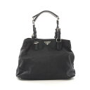 プラダ PRADA トートバッグ トートバッグ バッグ ナイロン レザー ブラック系 【中古】