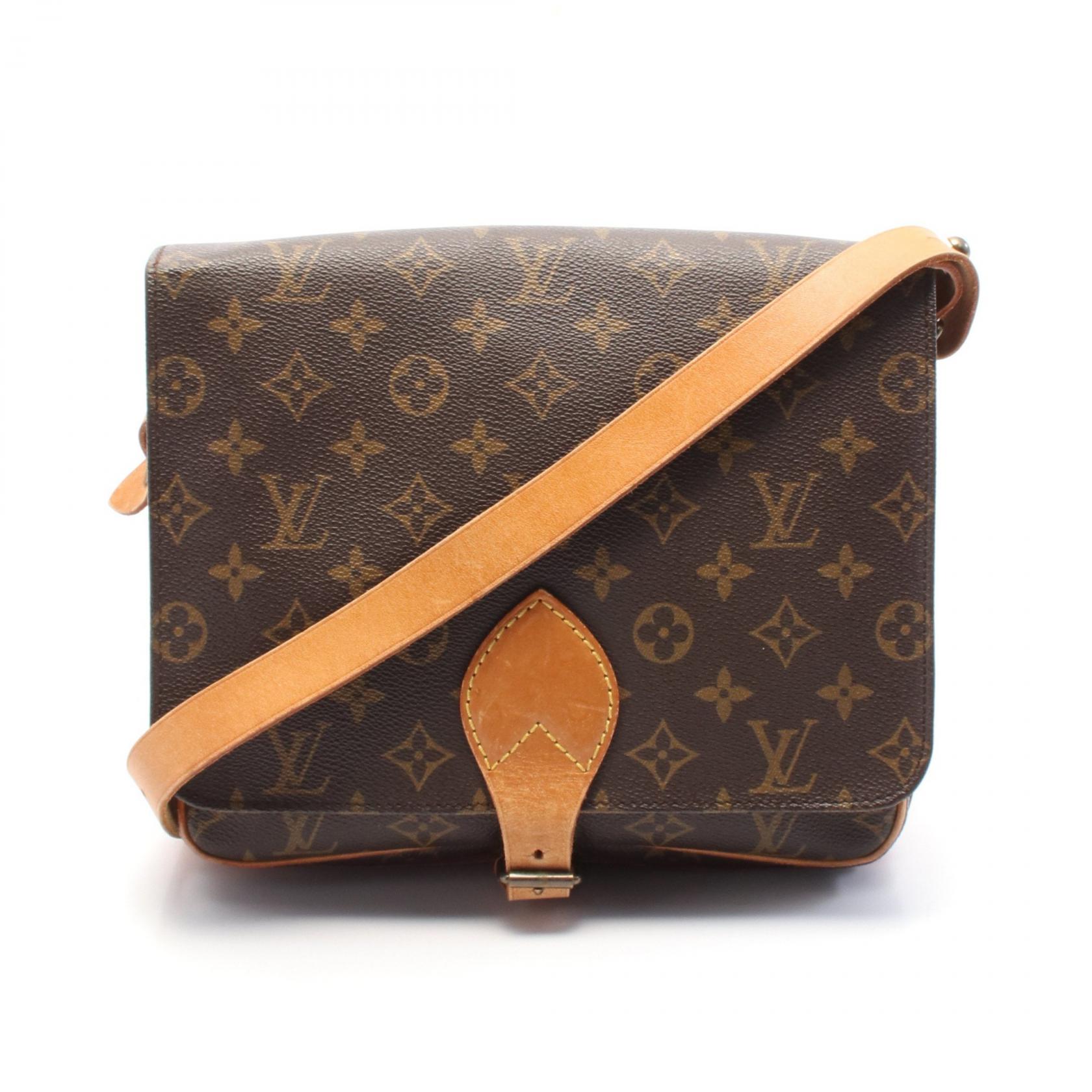 【10%OFFクーポン対象11/5 20時〜11 1:59】ルイ・ヴィトン LOUIS VUITTON カルトシエールGM ショルダーバッグ バッグ PVCコーティングキャンバス レザー モノグラム ブラウン系 M51252 【中古】