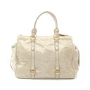 ミュウ ミュウ Miu Miu ハンドバッグ バッグ レザー グレー系 【中古】